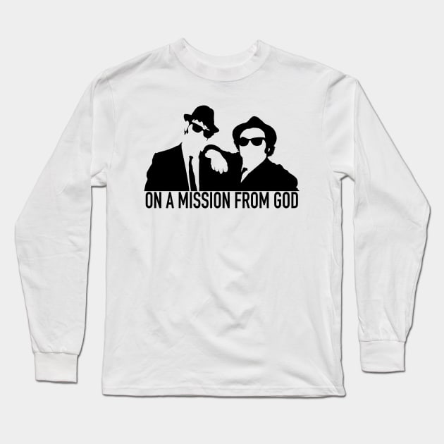 Jake & Elwood Blues Long Sleeve T-Shirt by Randomart